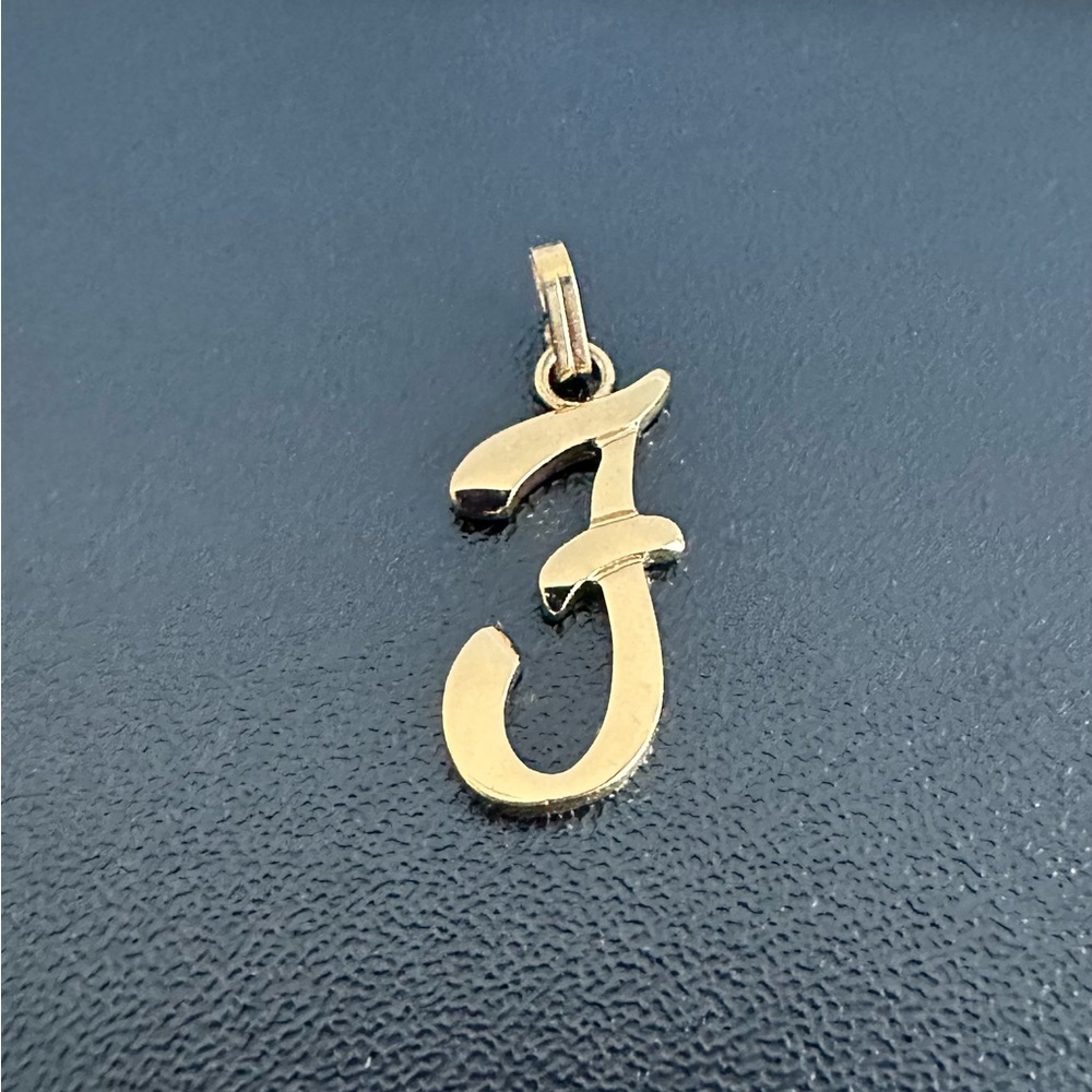 Monet VTG Gold Charm Elegant Gold Tone Initial Letter F Pendant